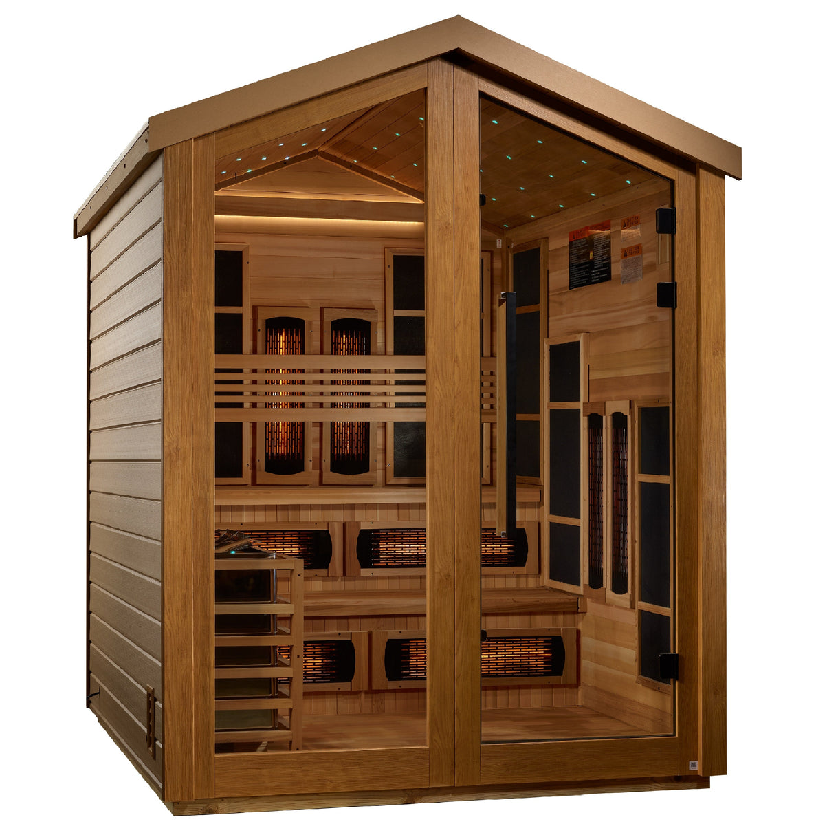 Golden Designs Kaskinen 6-Person Outdoor Hybrid Sauna - Vanilla Crème, product view 1