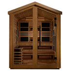 Golden Designs Kaskinen 6-Person Outdoor Hybrid Sauna - Vanilla Crème, product view 2