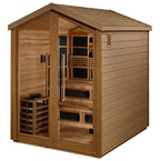 Golden Designs Kaskinen 6-Person Outdoor Hybrid Sauna - Vanilla Crème, product view 4