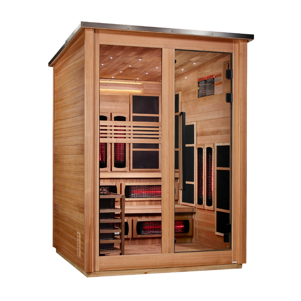 Golden Designs Kaskinen 6-Person Outdoor Hybrid Sauna - Pacific Cedar, product view 1