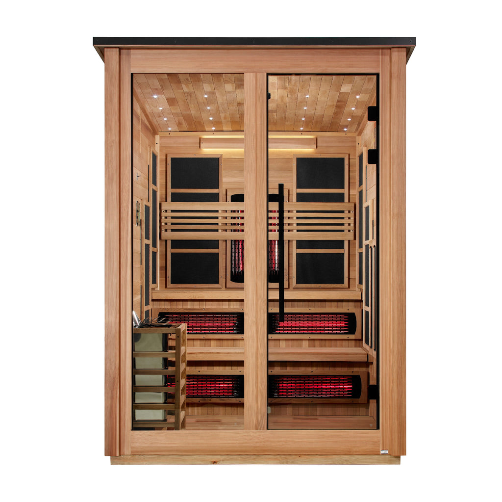Golden Designs Kaskinen 6-Person Outdoor Hybrid Sauna - Pacific Cedar, product view 2