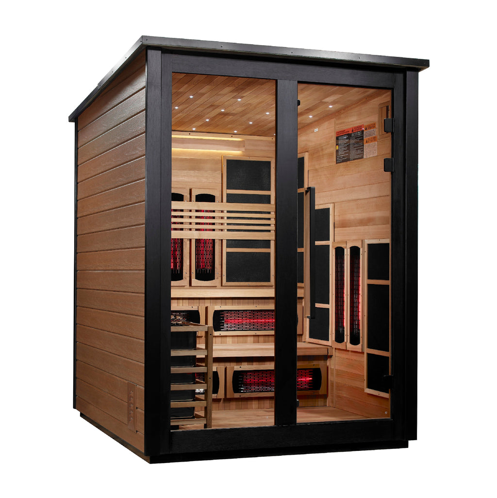 Golden Designs Kaskinen 6-Person Outdoor Hybrid Sauna - 2 Tone, product view 1
