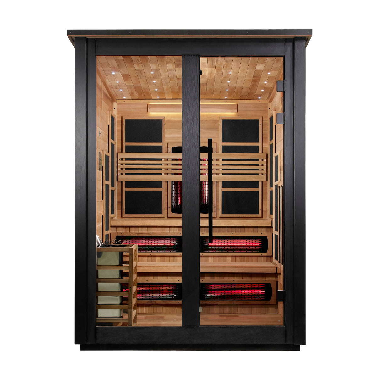Golden Designs Kaskinen 6-Person Outdoor Hybrid Sauna - 2 Tone, product view 2