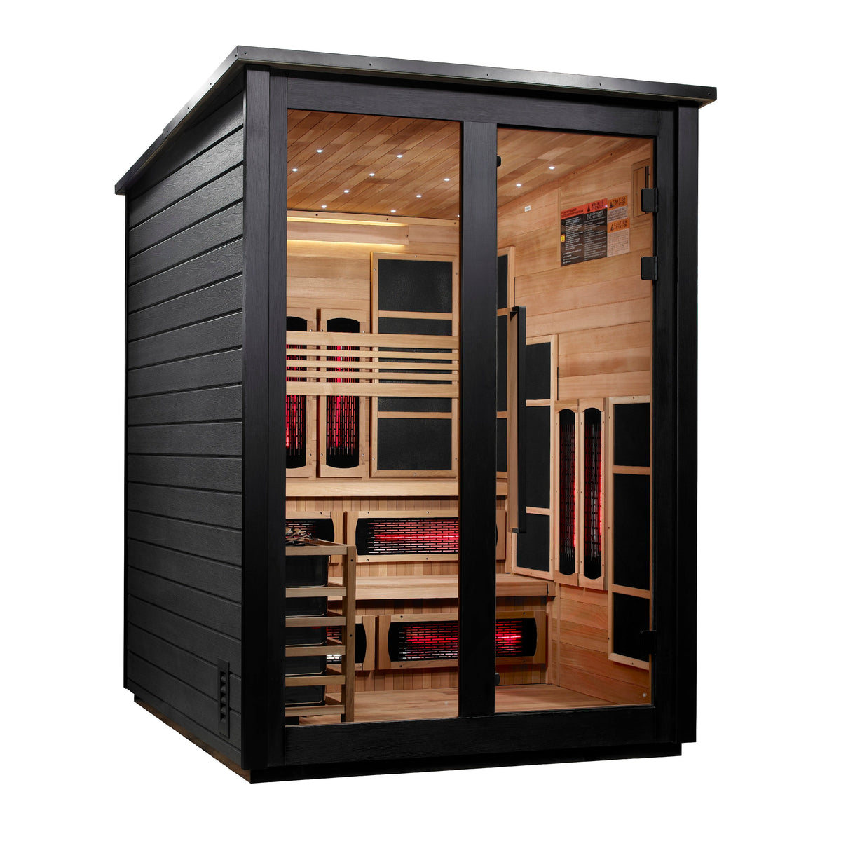 Golden Designs Kaskinen 6-Person Outdoor Hybrid Sauna - Black, product view 1