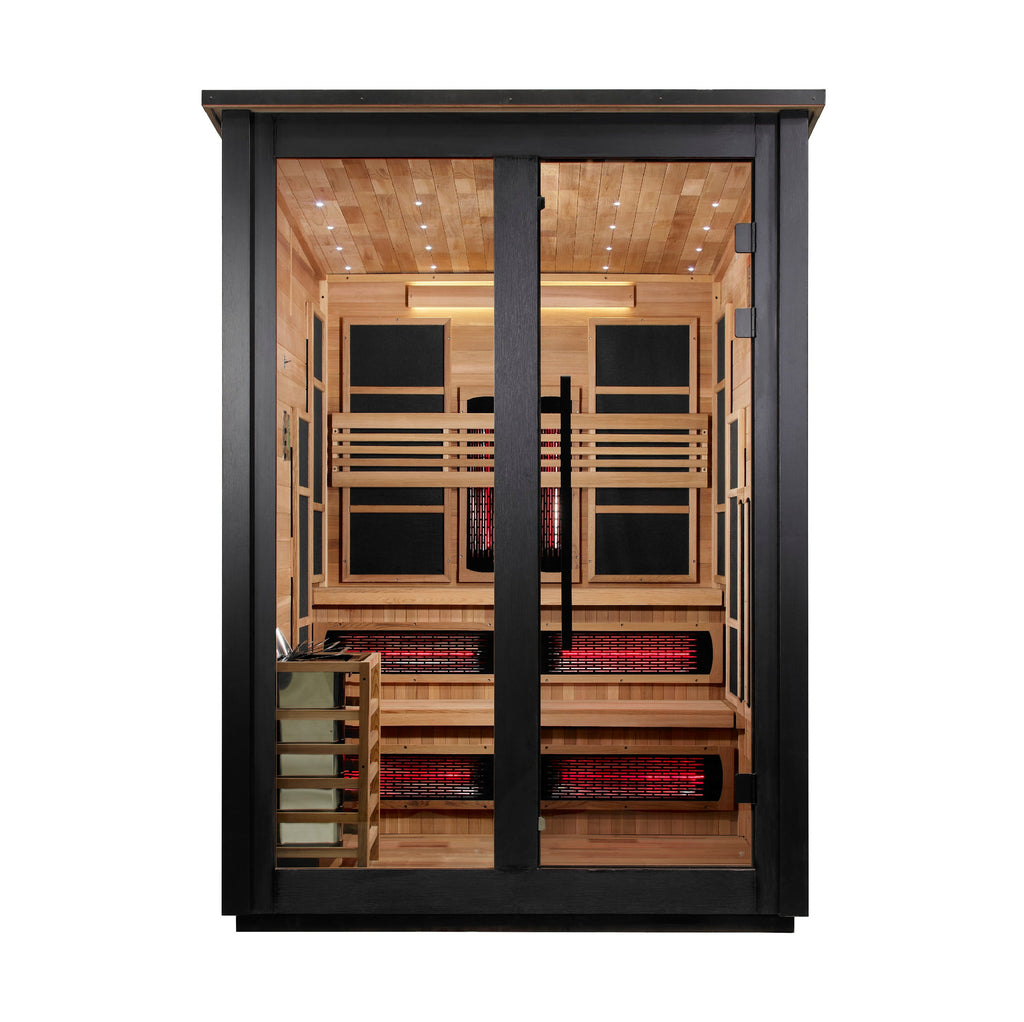 Golden Designs Kaskinen 6-Person Outdoor Hybrid Sauna - Black, product view 2
